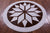 Brown & White Round Natural Cowhide Hand Stitched Rug - Manhattan Rugs