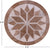 Brown Round Natural Cowhide Hand Stitched Rug - Manhattan Rugs