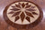Brown Round Natural Cowhide Hand Stitched Rug - Manhattan Rugs