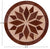 Brown Round Natural Cowhide Hand Stitched Rug - Manhattan Rugs