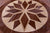 Brown Round Natural Cowhide Hand Stitched Rug - Manhattan Rugs