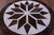 Brown & White Round Star Natural Cowhide Hand Stitched Rug - Manhattan Rugs