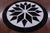 Black & White Round Natural Cowhide Hand Stitched Rug - Manhattan Rugs