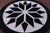 Black & White Round Natural Cowhide Hand Stitched Rug - Manhattan Rugs