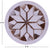 Brown & White Round Natural Cowhide Hand Stitched Rug - Manhattan Rugs