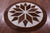 Brown & White Round Natural Cowhide Hand Stitched Rug - Manhattan Rugs