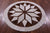 Brown & White Round Natural Cowhide Hand Stitched Rug - Manhattan Rugs