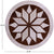 Brown & White Round Natural Cowhide Hand Stitched Rug - Manhattan Rugs