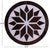 Brown & White Round Natural Cowhide Hand Stitched Rug - Manhattan Rugs