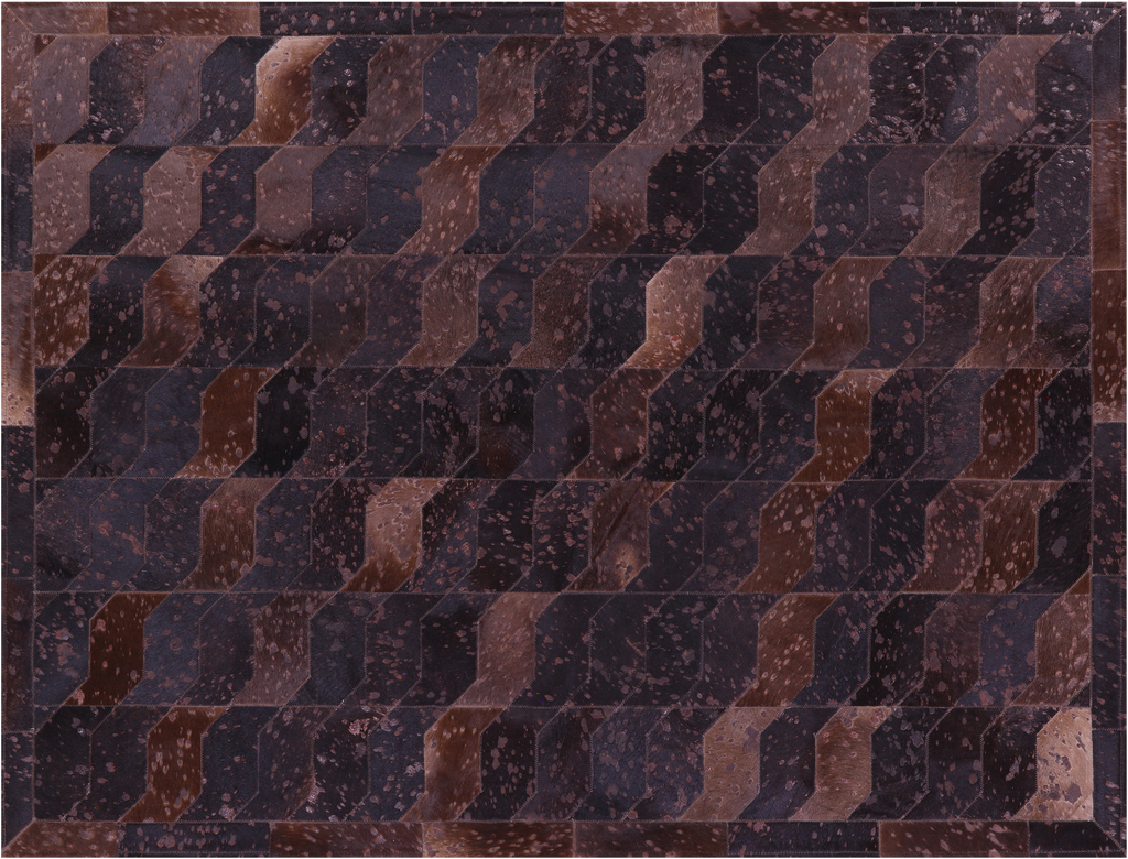 Brown Dyed Natural Cowhide Hand Stitched Rug - Manhattan Rugs