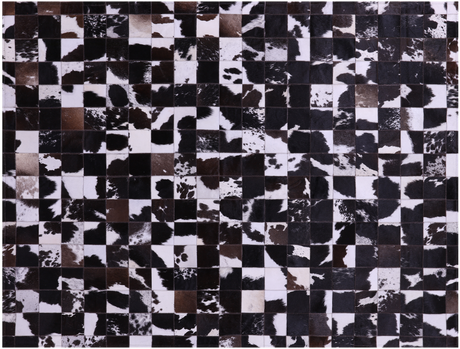 Brown & White Natural Cowhide Hand Stitched Rug - Manhattan Rugs