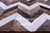 Brown & White Chevron Grey Natural Cowhide Hand Stitched Rug - Manhattan Rugs