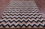 Brown & Beige Chevron Black Natural Cowhide Hand Stitched Rug - Manhattan Rugs