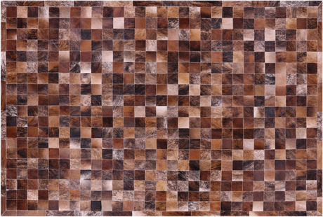 Brindle Brown Natural Cowhide Hand Stitched Rug - Manhattan Rugs