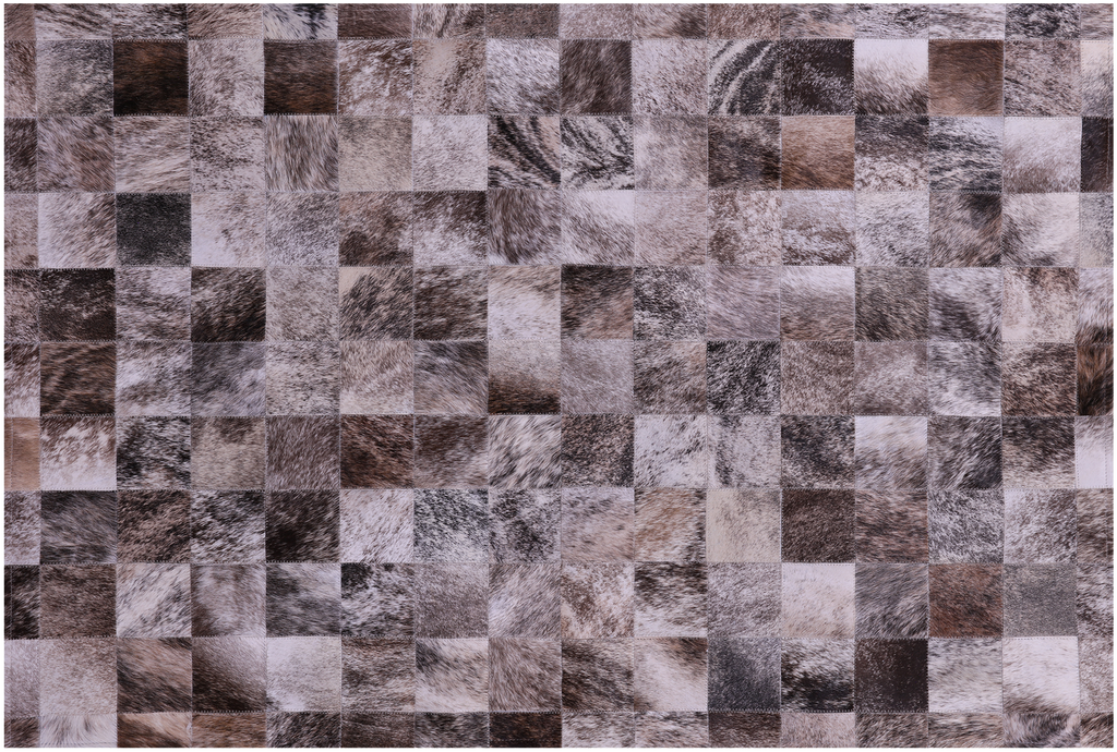 Brown Brindle Natural Cowhide Hand Stitched Rug - Manhattan Rugs