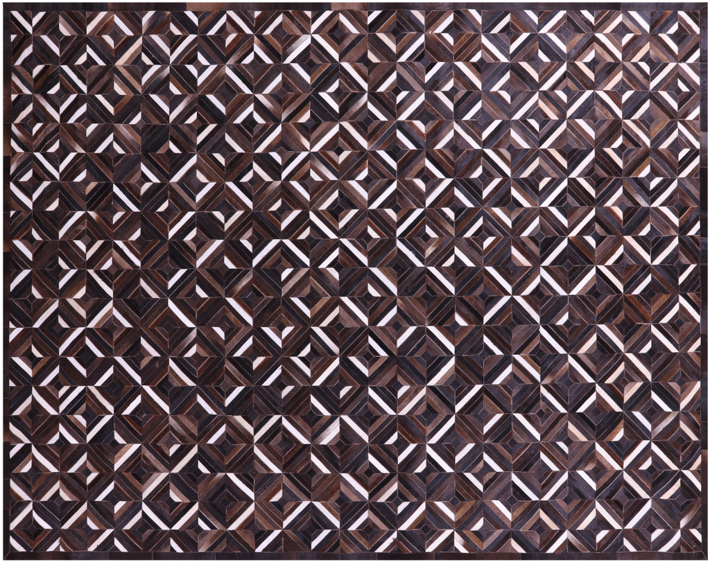 Brown Natural Cowhide Hand Stitched Rug - Manhattan Rugs