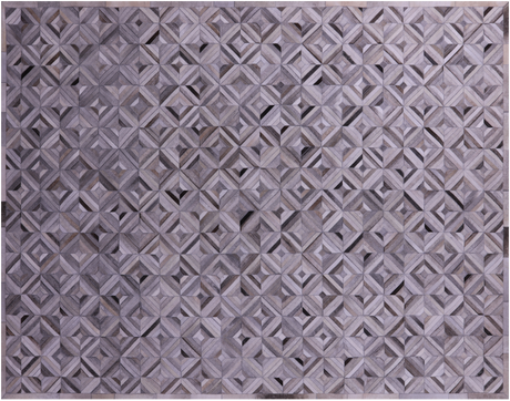Grey Natural Cowhide Hand Stitched Rug - Manhattan Rugs