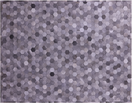 Grey Natural Cowhide Hand Stitched Rug - Manhattan Rugs