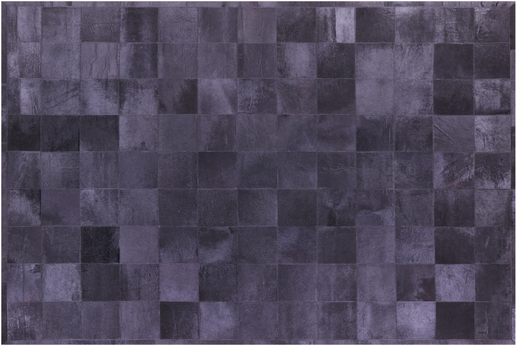 Black Natural Cowhide Hand Stitched Rug - Manhattan Rugs