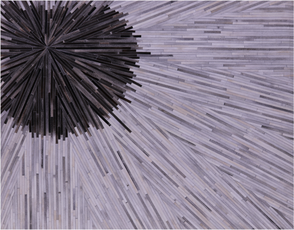 Brown & White Natural Cowhide Hand Stitched Rug - Manhattan Rugs