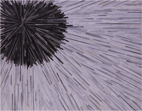 Brown & White Natural Cowhide Hand Stitched Rug - Manhattan Rugs