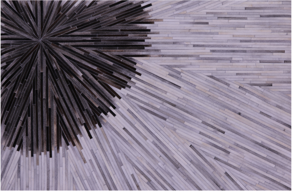 Brown & White Natural Cowhide Hand Stitched Rug - Manhattan Rugs