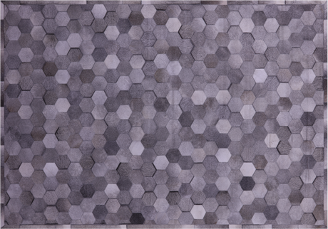 Grey Natural Cowhide Hand Stitched Rug - Manhattan Rugs
