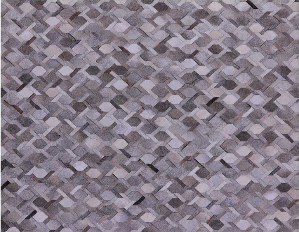 Grey Natural Cowhide Hand Stitched Rug - Manhattan Rugs