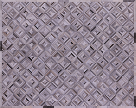 Grey Natural Cowhide Hand Stitched Rug - Manhattan Rugs