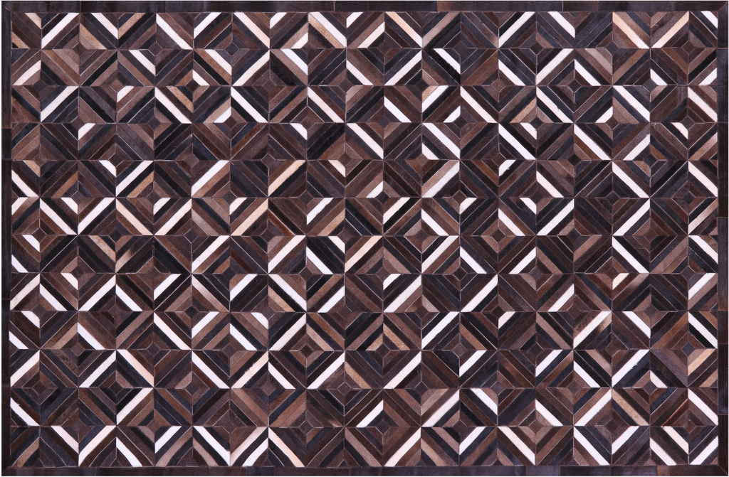 Brown Natural Cowhide Hand Stitched Rug - Manhattan Rugs