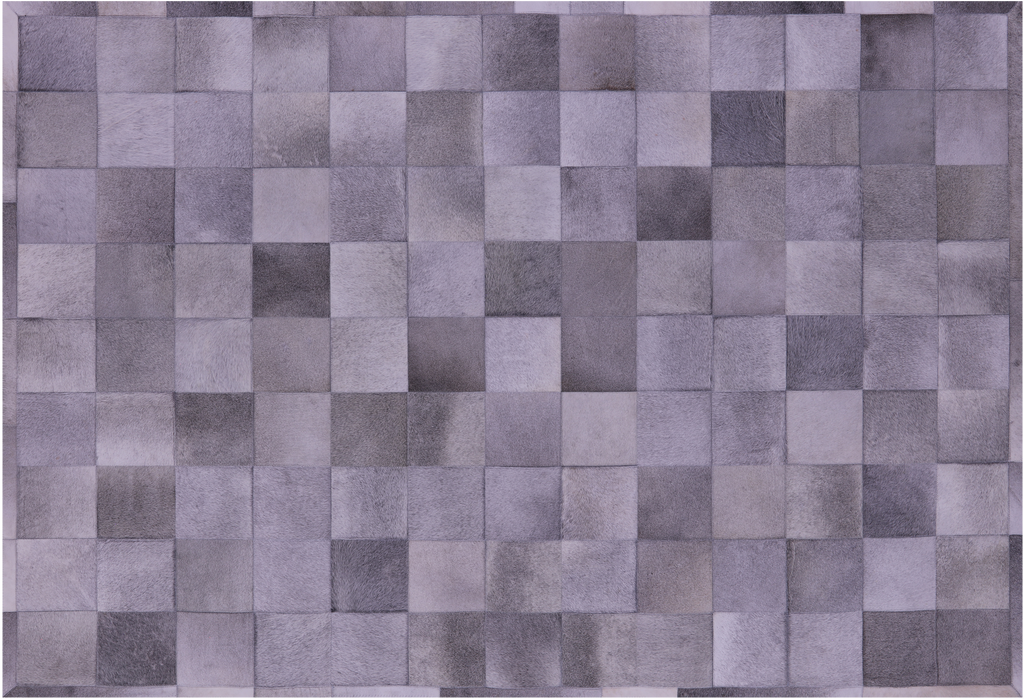 Grey Natural Cowhide Hand Stitched Rug - Manhattan Rugs