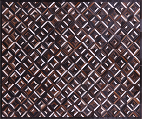 Brown Natural Cowhide Hand Stitched Rug - Manhattan Rugs