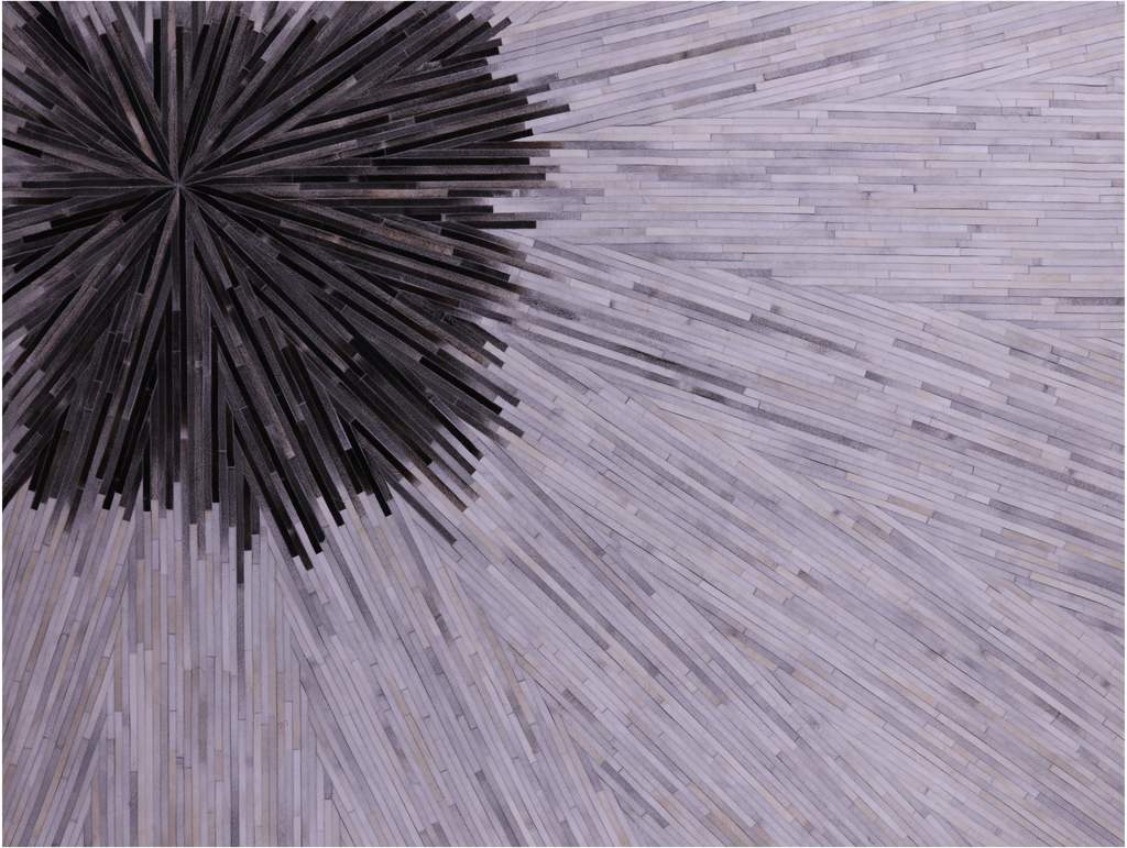 Brown & White Natural Cowhide Hand Stitched Rug - Manhattan Rugs