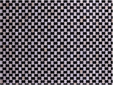Black & White Natural Cowhide Hand Stitched Rug - Manhattan Rugs