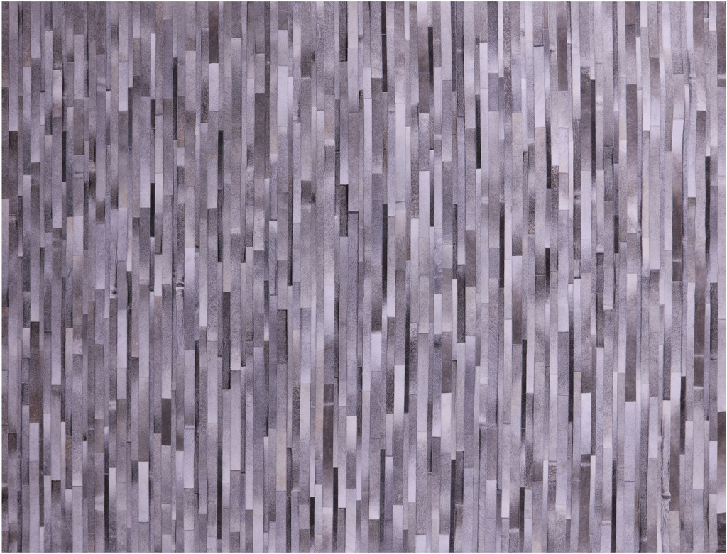 Grey Brickwork Natural Cowhide Hand Stitched Rug - Manhattan Rugs