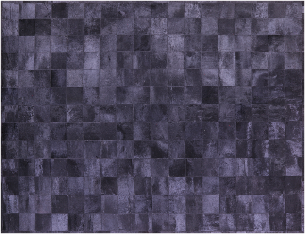 Black Natural Cowhide Hand Stitched Rug - Manhattan Rugs