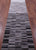 Grey & White Gradient Brickwork Natural Cowhide Hand Stitched Runner Rug - Manhattan Rugs