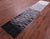 Grey & White Gradient Brickwork Natural Cowhide Hand Stitched Runner Rug - Manhattan Rugs