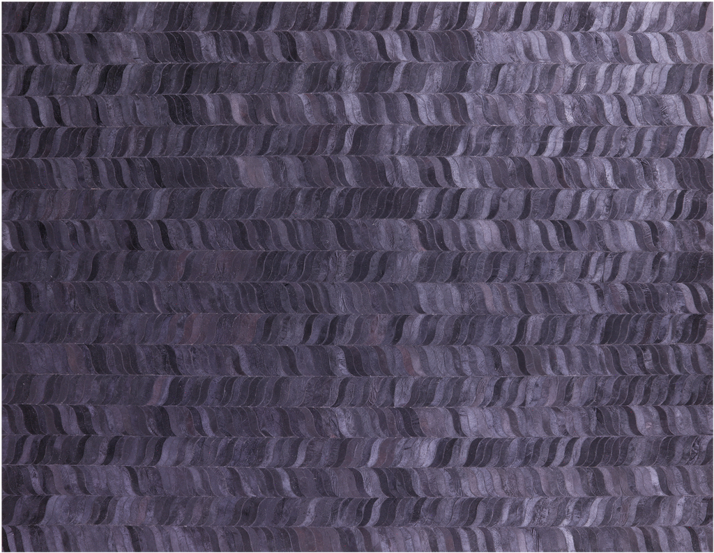 Black Natural Cowhide Hand Stitched Rug - Manhattan Rugs