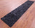 Black Natural Cowhide Hand Stitched Runner Rug - Manhattan Rugs