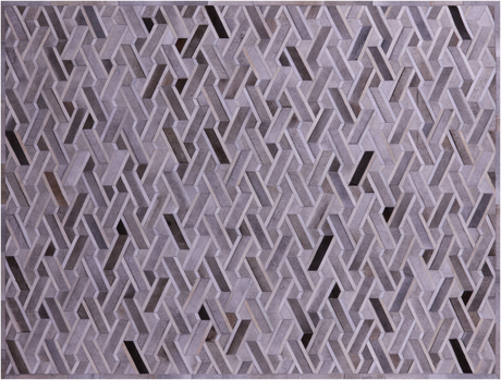 Grey Natural Cowhide Hand Stitched Rug - Manhattan Rugs