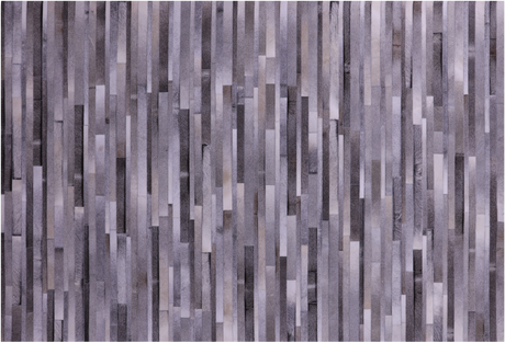 Grey Brickwork Natural Cowhide Hand Stitched Rug - Manhattan Rugs
