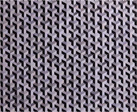 Black & White Natural Cowhide Hand Stitched Rug - Manhattan Rugs