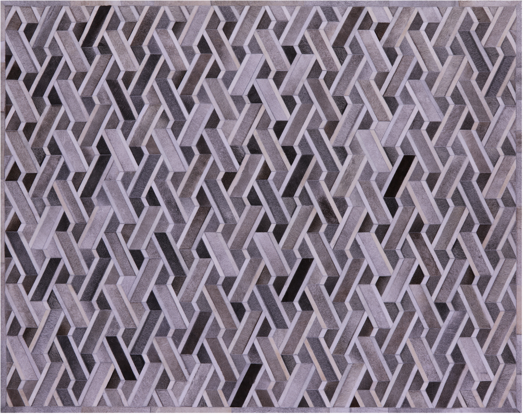 Grey Natural Cowhide Hand Stitched Rug - Manhattan Rugs