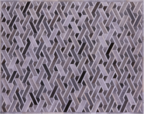 Grey Natural Cowhide Hand Stitched Rug - Manhattan Rugs