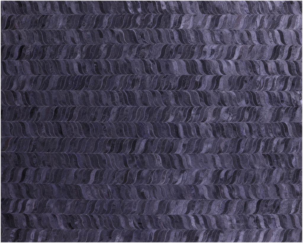 Black Natural Cowhide Hand Stitched Rug - Manhattan Rugs