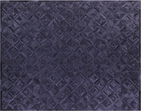 Black Natural Cowhide Hand Stitched Rug - Manhattan Rugs