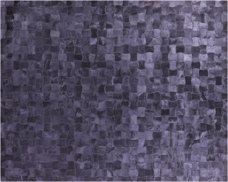 Black Natural Cowhide Hand Stitched Rug - Manhattan Rugs