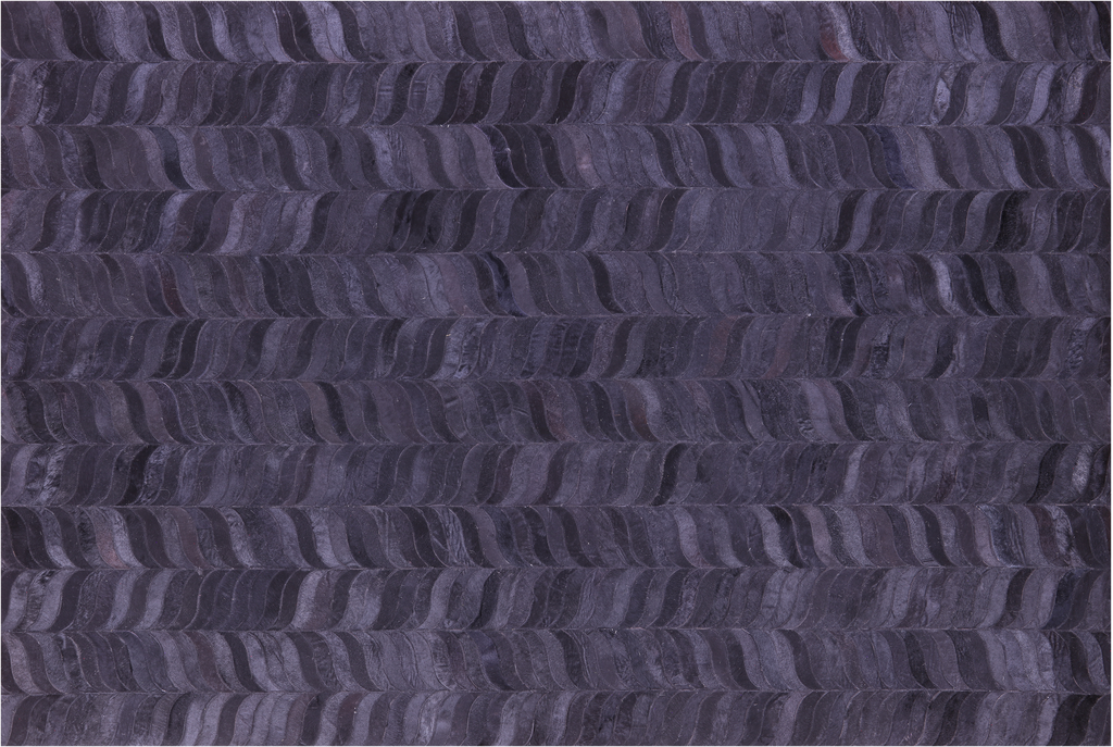 Black Natural Cowhide Hand Stitched Rug - Manhattan Rugs