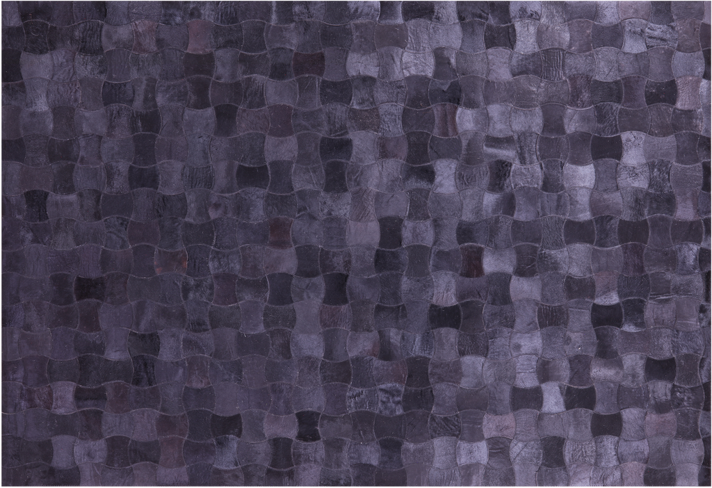 Black Natural Cowhide Hand Stitched Rug - Manhattan Rugs